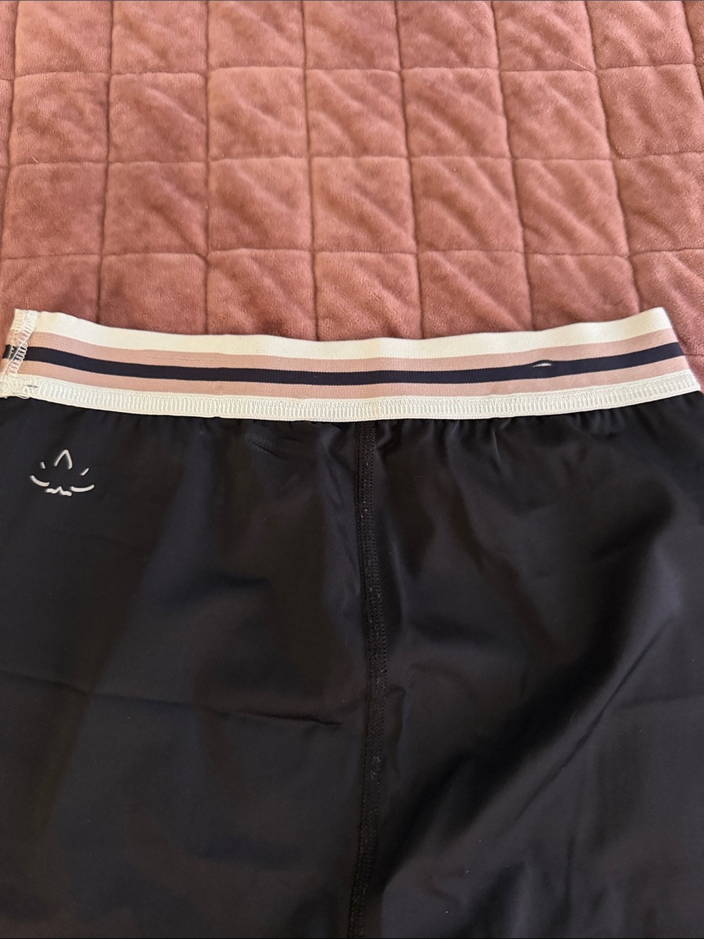 Beyond Yoga Black Leggings with Stripe Waistband Size Small - Picture 8 of 8